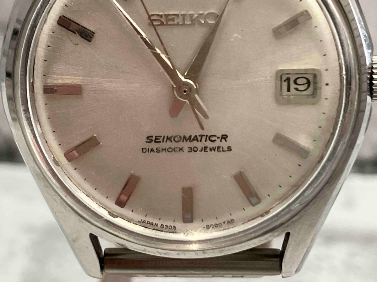 SEIKO／セイコー／SEIKOMATIC-R／30石／8305-8010／アンティーク／機械式／ベルト非純正／裏蓋イルカ／時計／腕時計_画像9