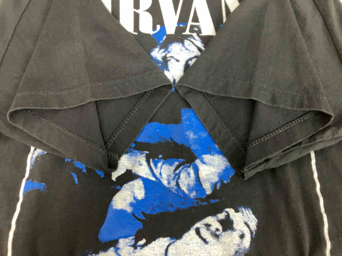 USA製 NIRVANA ニルヴァーナ 半袖Tシャツ NEVERMIND HOLOUBEKボディ サイズXL ブラック 店舗受取可_画像5