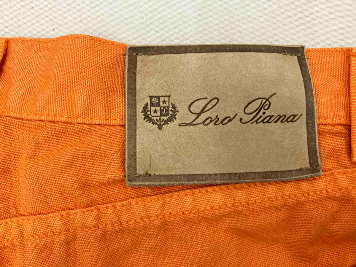 Loro Piana ロロピアーナ 5P パンツ コットン・リネン イタリア製 サイズ34 オレンジ 店舗受取可_画像7