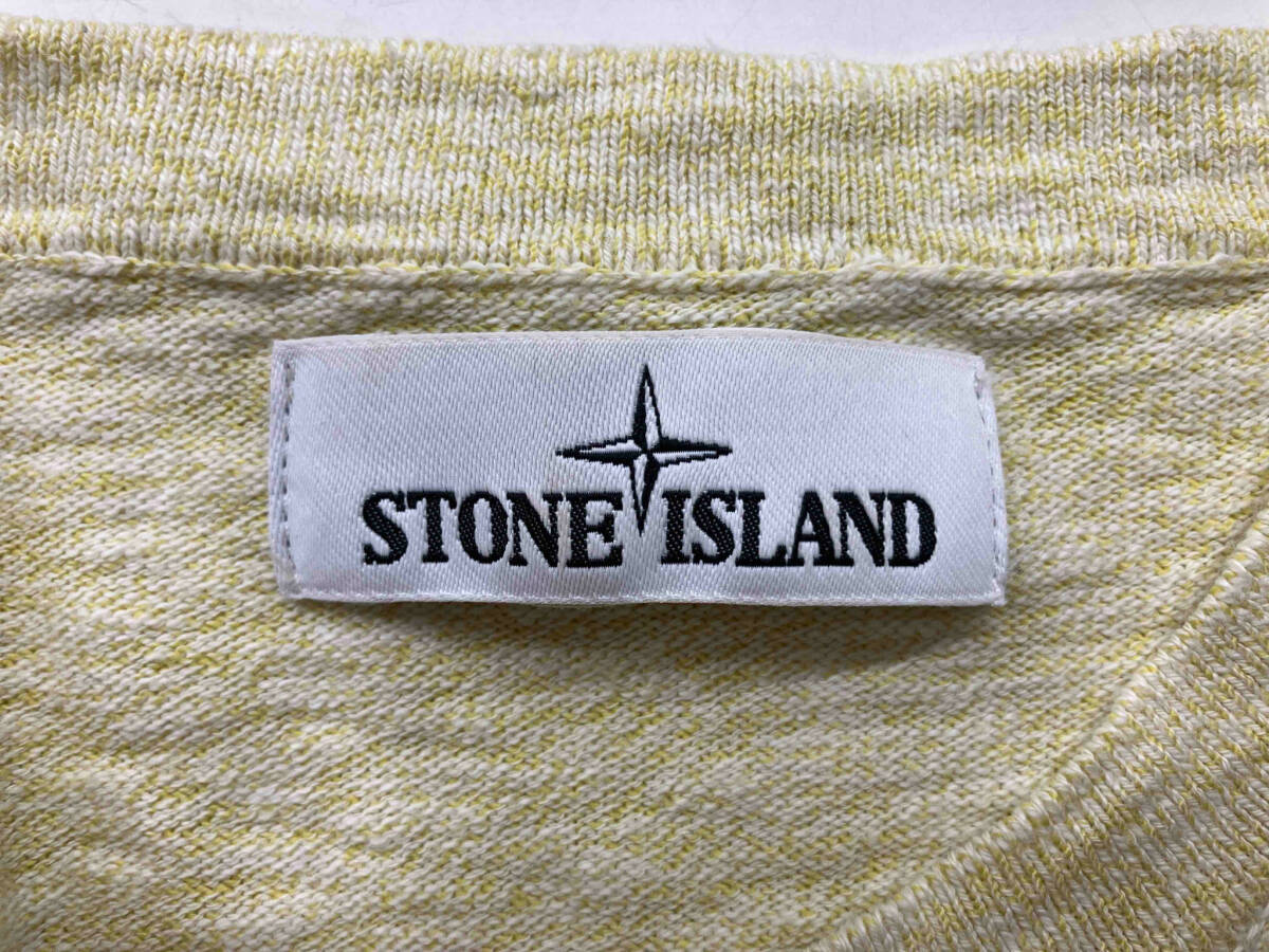 STONE ISLAND/クルーネックニット/7015502B0/パッチ付き ストーンアイランド Mサイズ イエロー_画像3