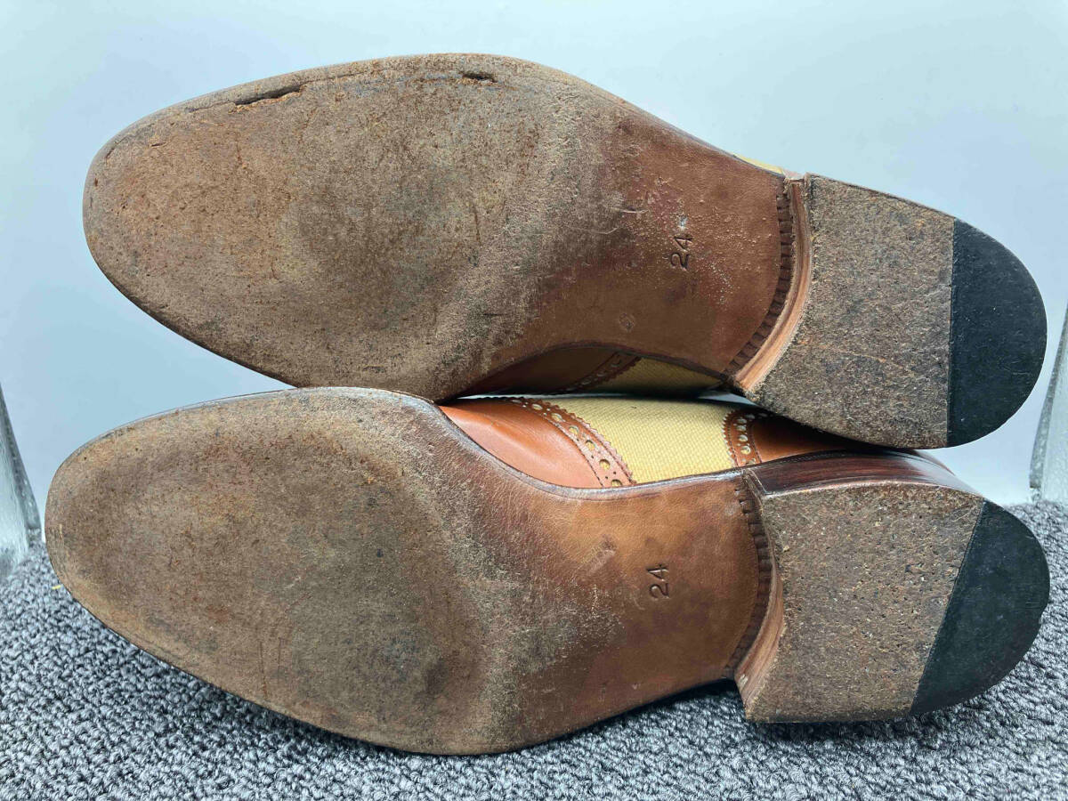 Fli Rossetti ロセッティ ウィングチップ レザーシューズ 革靴 サイズ24cm EE ブラウン 茶_画像6