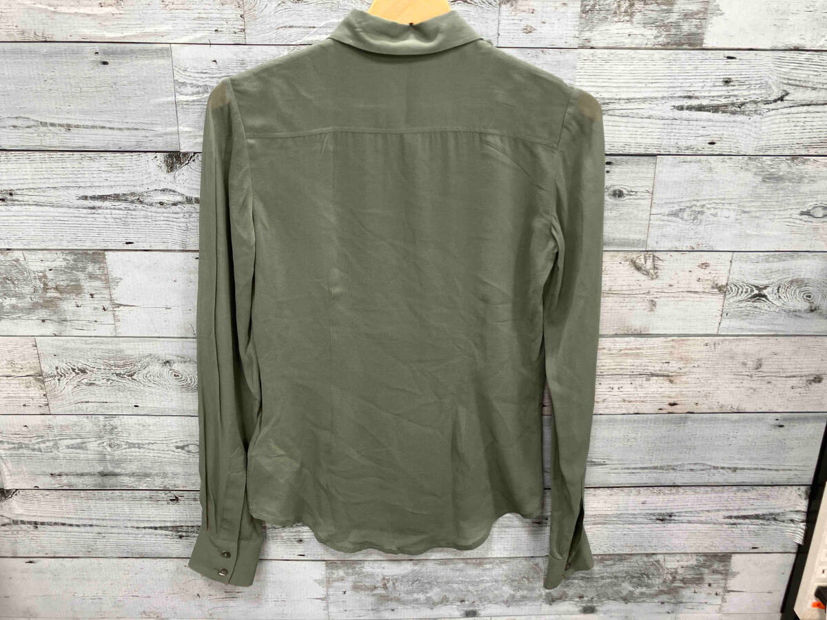 theory theory long sleeve shirt * blouse moss green 2 M size 353218