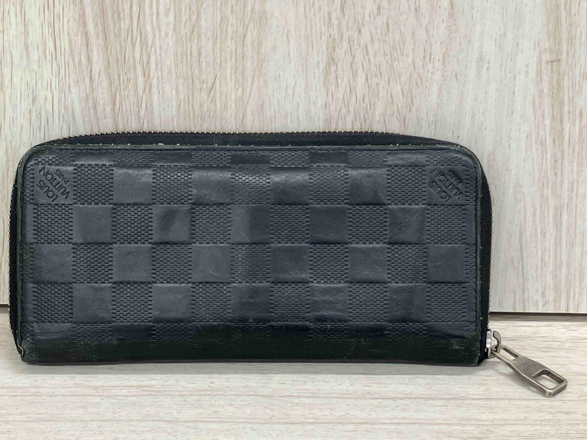 LOUIS VUITTON ダミエ・アンフィニ CA2195 ジッピー・ウォレット ヴェルティカル N63548 ブラック ルイヴィトン 財布 長財布_画像4