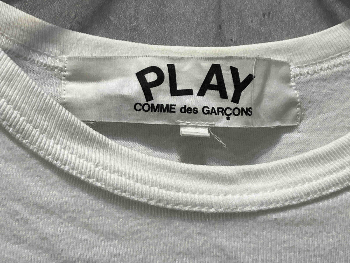 PLAY COMME des GARCONS logo t-shirt ロゴ Tシャツ カットソー ホワイト SIZE M AZ-T070 プレイ コムデギャルソン_画像4