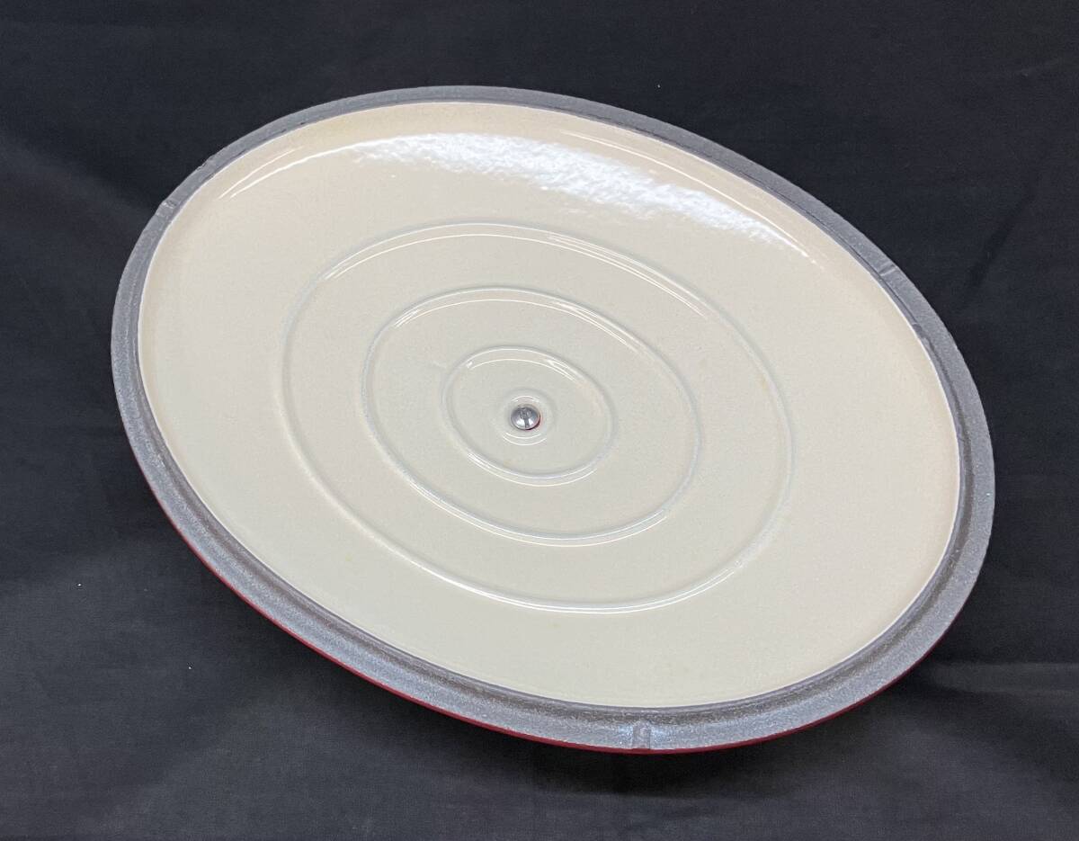 ［箱付］CHASSEUR シャスール 楕円鍋 オーバルキャセロール 27cm 鋳物 洋食器 レッドの画像5