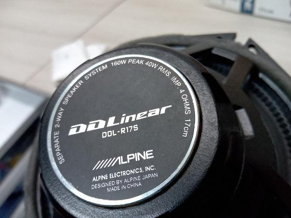 ジャンク ALPINE DDL-R17S 車載用スピーカー ２WAY スピーカーの画像5