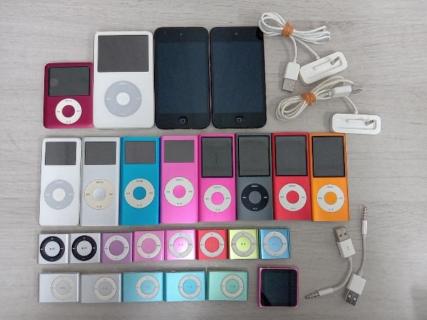 ジャンク Apple iPod 各種まとめ売り 26個 / 接続ケーブル 4本_画像1