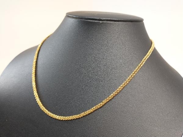 上品スタイル 編み込み ベネチアンチェーン 幅3mm 42cm 10.5g デザインネックレス K18 18K 店舗受取可 ゴールド 18金 YG イエローゴールド