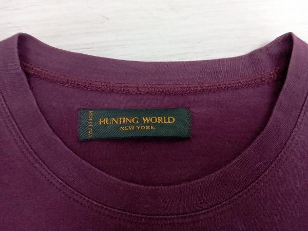 HUNTING WORLD 長袖Tシャツ サイズ48 パープル系 小豆色 ハンティングワールド_画像3