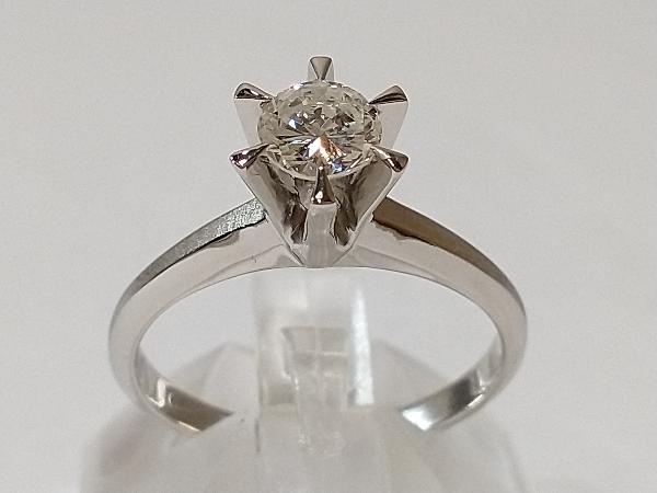 【希望者のみラッピング無料】 プラチナ Pt900 約13号 仕上げ済 指輪 リング 総重量約4.8g ダイヤモンド(0.519ct) プラチナ台