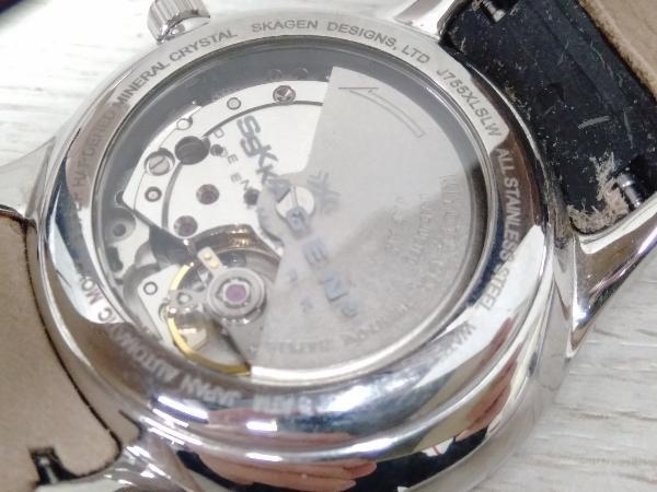 ジャンク SKAGEN スカーゲン J755XLSLW 自動巻き 腕時計の画像8