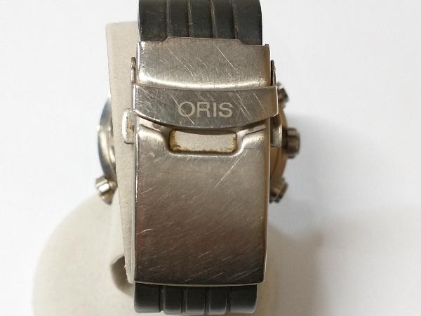 【ジャンク】 ORIS オリス 7542 自動巻 クロノグラフ 黒文字盤 腕時計の画像6