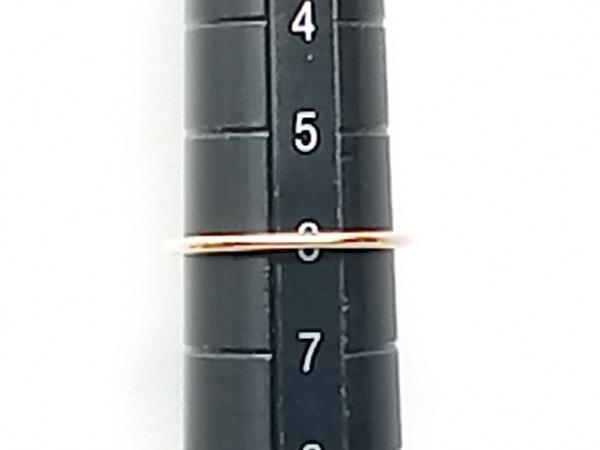 4℃ ヨンドシー K10 リボンモチーフ ダイヤ付き ＃6 リング 指輪の画像7
