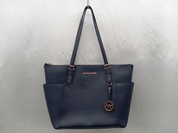 【MICHAEL KORS】マイケルコース 30F2GTTT8L トートバッグ ネイビー レディース 中古_画像1