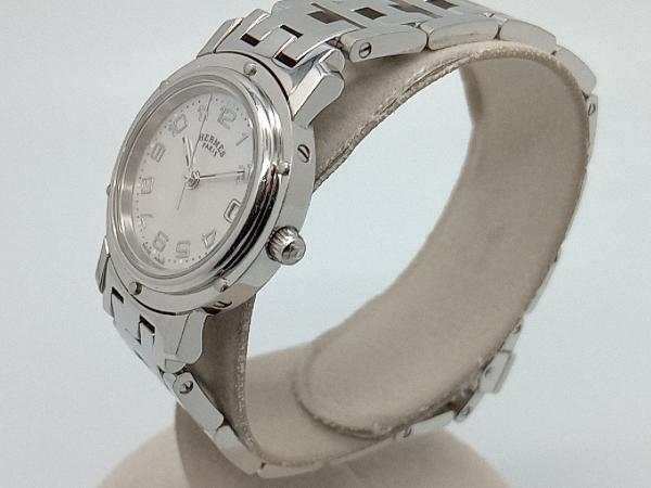 HERMES 腕時計 CL4.210 クリッパー ベルト約15cm(短め) ホワイトシェル レディース エルメス_画像2
