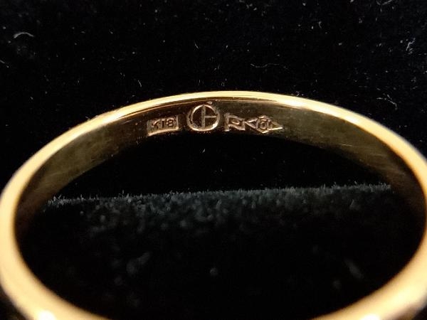 [K18 кольцо ]K18 |#17|3.0g / желтое золото кольцо 