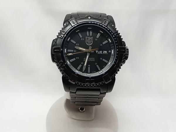 【ジャンク】 稼働品 LUMINOX ルミノックス モダンマリナーオートマティック6500シリーズ デイデイト 26石 裏スケ 自動巻き 腕時計の画像2