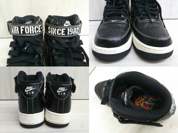 NIKE ナイキ AIR FORCE 1 MID '07 LX エアフォース 1 ミッド DV1029-010 スニーカー 黒 ブラック メンズ 26cm_画像4