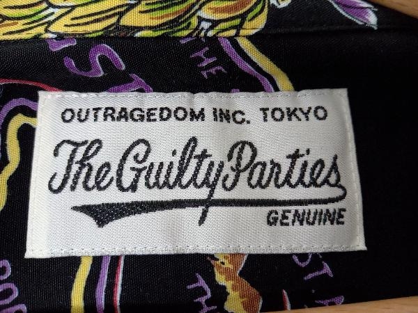 THE GUILTY PARTIES WACKO MARIA ギルティーパーティーズ ワコマリア アロハシャツ 長袖シャツ レーヨン ブラック 総柄 メンズ M_画像3