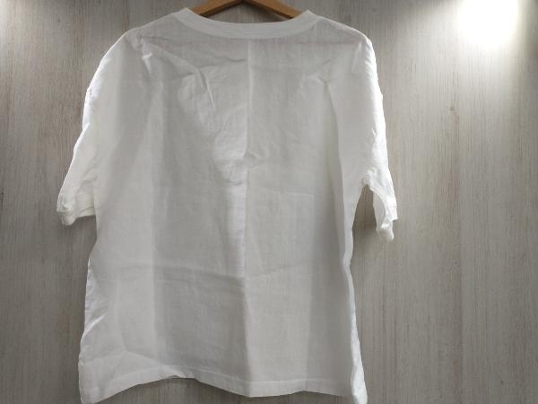  summer middle river . 7 shop naka side masasichishou ton gai flax cloth T-shirt short sleeves linenF white 