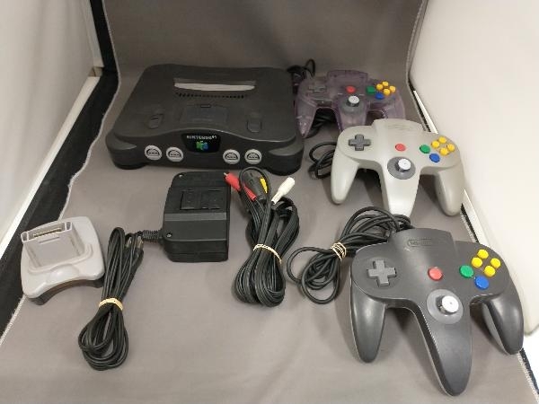 【ジャンク】【通電のみ確認済】 NINTENDO 64 コントローラ3点 64GBパック付属の画像1