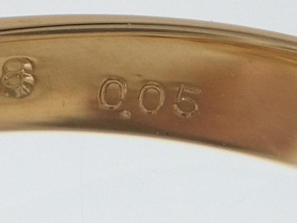 【ソーティング付】K18 ゴールド 真珠 D0.05ct サイズ約12.5号 総重量約4.1g リング 指輪_画像7