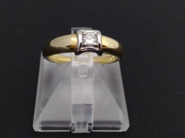 K18　Pt900 ＃12　D0.12ct　4.4g D付きコンビリング 店舗受取可_画像1