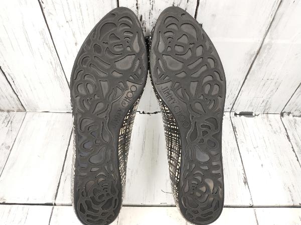 JIMMY CHOO ジミー・チュウ パンプス リボン ブラック GSB Graphic Snake Print EU37.5 24cm_画像8