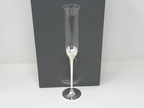 WEDGWOOD ウェッジウッド LOVE KNOTS TOASTING FLUTE S/2 シャンパングラス 飲み口　直径:約4.2cm 高さ:約27cm 付属品は画像の物が全てです_画像2