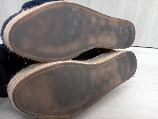 MIU MIU 08830 fur espadrille sandals size 36miumiu sole height approximately 5cm