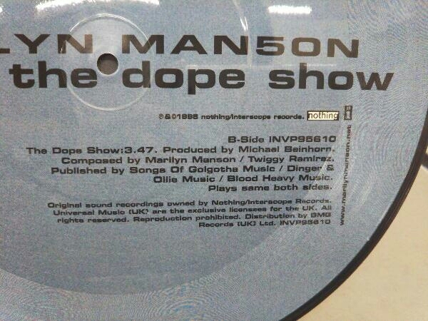 レコード LP盤 MAR1LYN MAN5ON マリリン マンソン the dope show 10インチの画像6