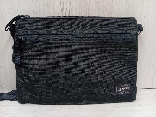 【中古良品】PORTER ハイブリッド サコッシュ ショルダーバッグ ブラック_画像1