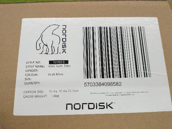 未開封品 norDISK ノルディスク Voss Tech Tarp ヴォステックタープ カラー:ダークモス 品番:127023_画像4