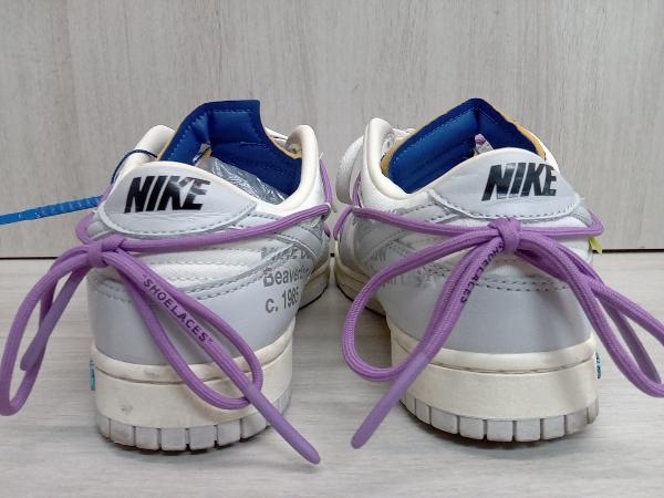 箱付き★ NIKE ナイキ Off-White × Nike Dunk Low スニーカー サイズ 27cm DM1602-107 グレー・ホワイト・パープル_画像4