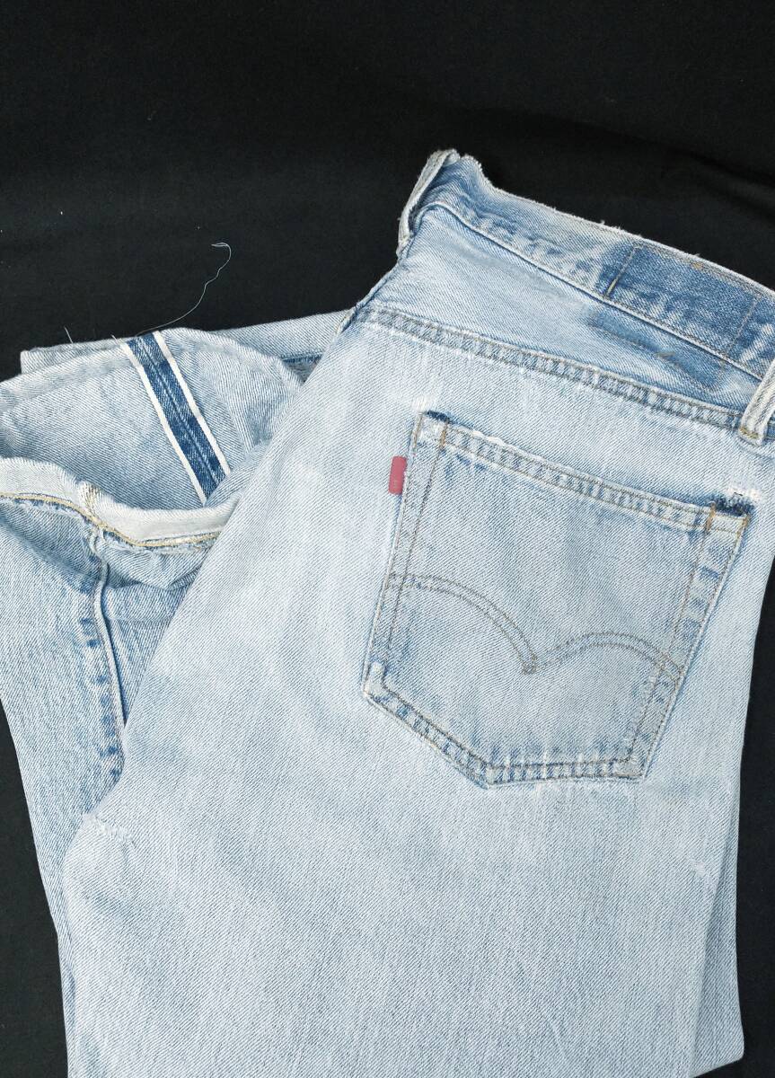 [70s] LEVI'S 501 VINTAGE DENIM JEANS リーバイス ヴィンテージ デニム ジーンズ 66後期 W36 刻印 6 77年製 ※リペアあり 店舗受取可_画像1