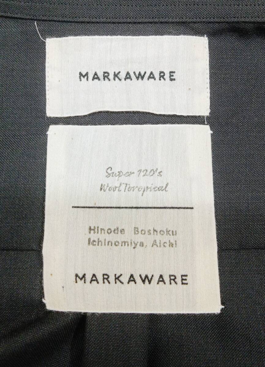 MARKAWARE マーカウェア A23A-13SH01C スーパー120's ウール トロピカル コンフォート フィット シャツ Charcoal 2 チャコールグレー 通年の画像6