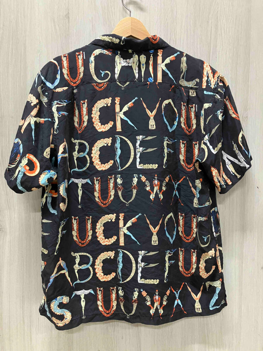 Supreme Alphabet Silk Shirt シュプリーム アルファベットシルク 半袖シャツ RN101837 Lサイズ ブラック 柄物 メンズ インナー_画像2