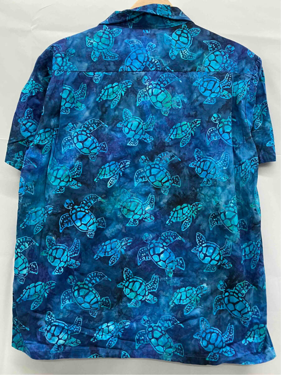 GGD ジージーディー　半袖シャツ　サイズ4 日本製　ブルー系　亀_画像2
