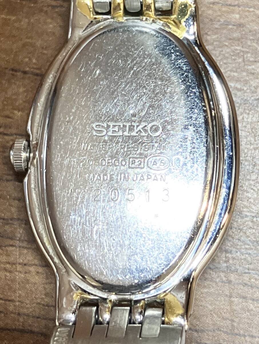 SEIKO Seiko EXCELINE Exceline 1F20-0BG0 кварц ракушка циферблат бриллиантовая оправа наручные часы 