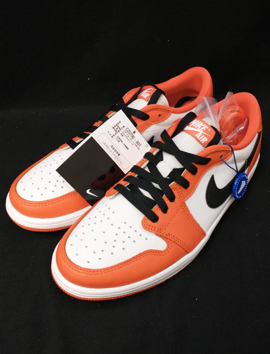 [黒タグ付・未使用] NIKE AIR JORDAN 1 LOW OG AJ1 STARFISH ジョーダン スターフィッシュ 27cm　オレンジ 白 CZ0790-801 店舗受取可_画像2