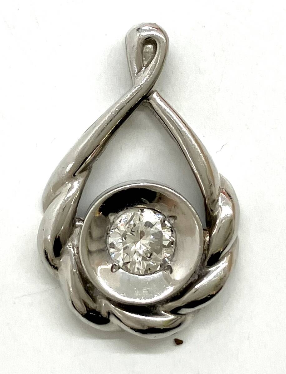 通販生活 ファッション Pt900 トップ ダイヤモンド0.236ct 2.7g プラチナ ダイヤモンド