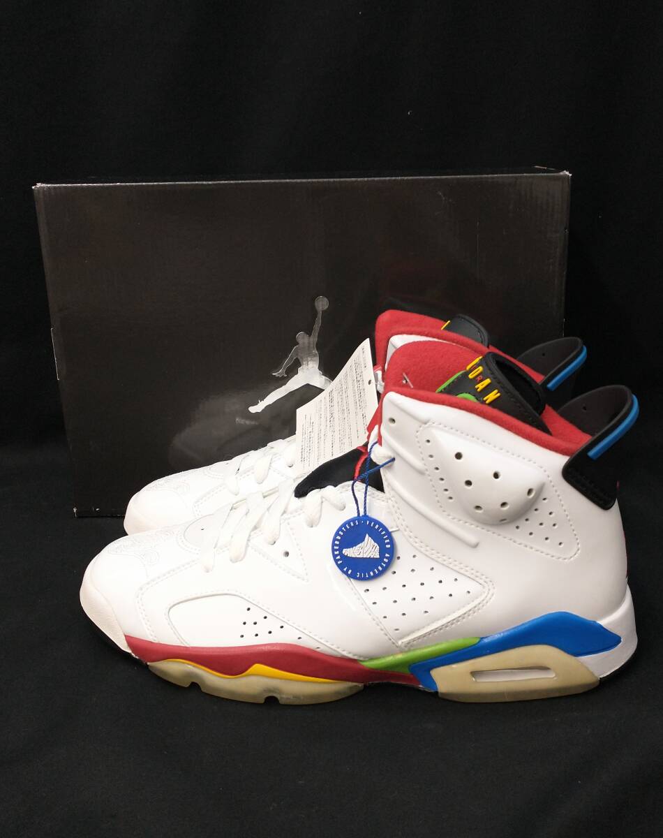 [未使用] NIKE AIR JORDAN 6 AJ6 OLYMPIC FLAG BEIJING ジョーダン 北京 ペキン オリンピック 26.5cm 08年製 白 325387-161 店舗受取可_画像1