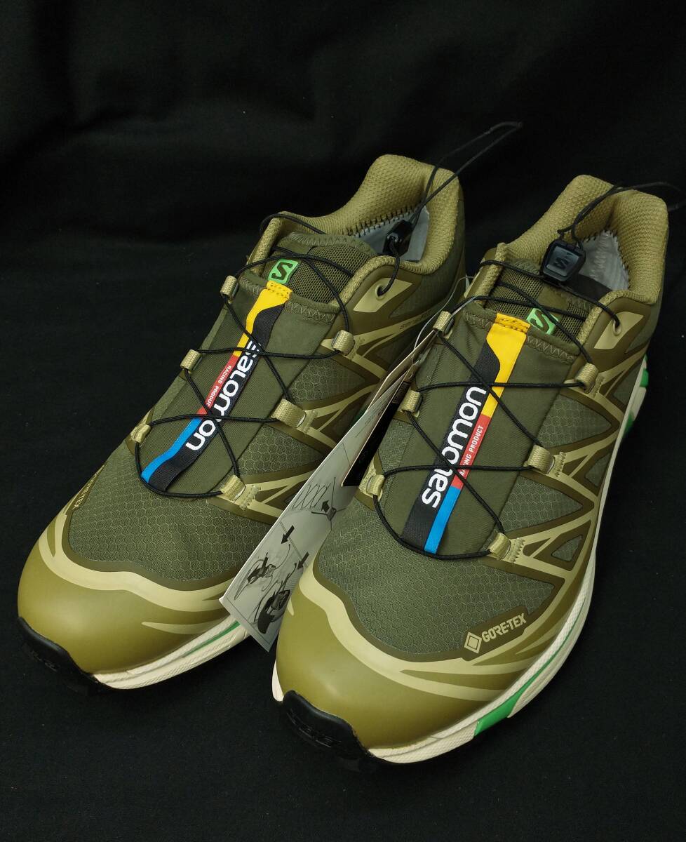 [タグ付・未使用] SALOMON XT-6 GTX OLIVE NIGHT サロモン ゴアテックス スニーカー オリーブ ナイト 26.5cm 緑カーキ 472923 店舗受取可_画像2