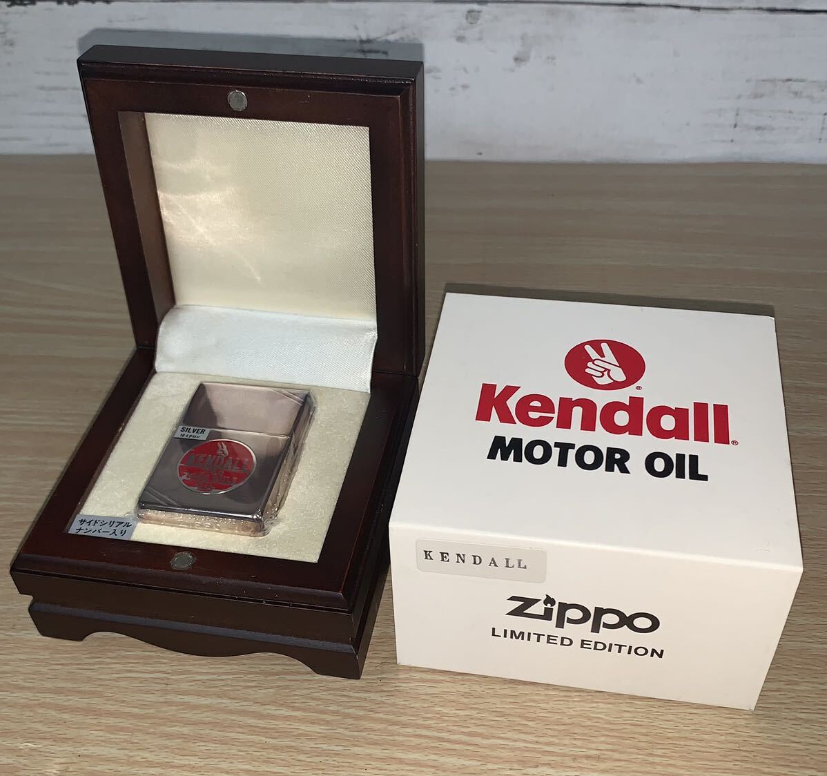 Y31◆Zippo Kendall MOTOR OIL シリアルナンバー入り USED 現状品_画像1