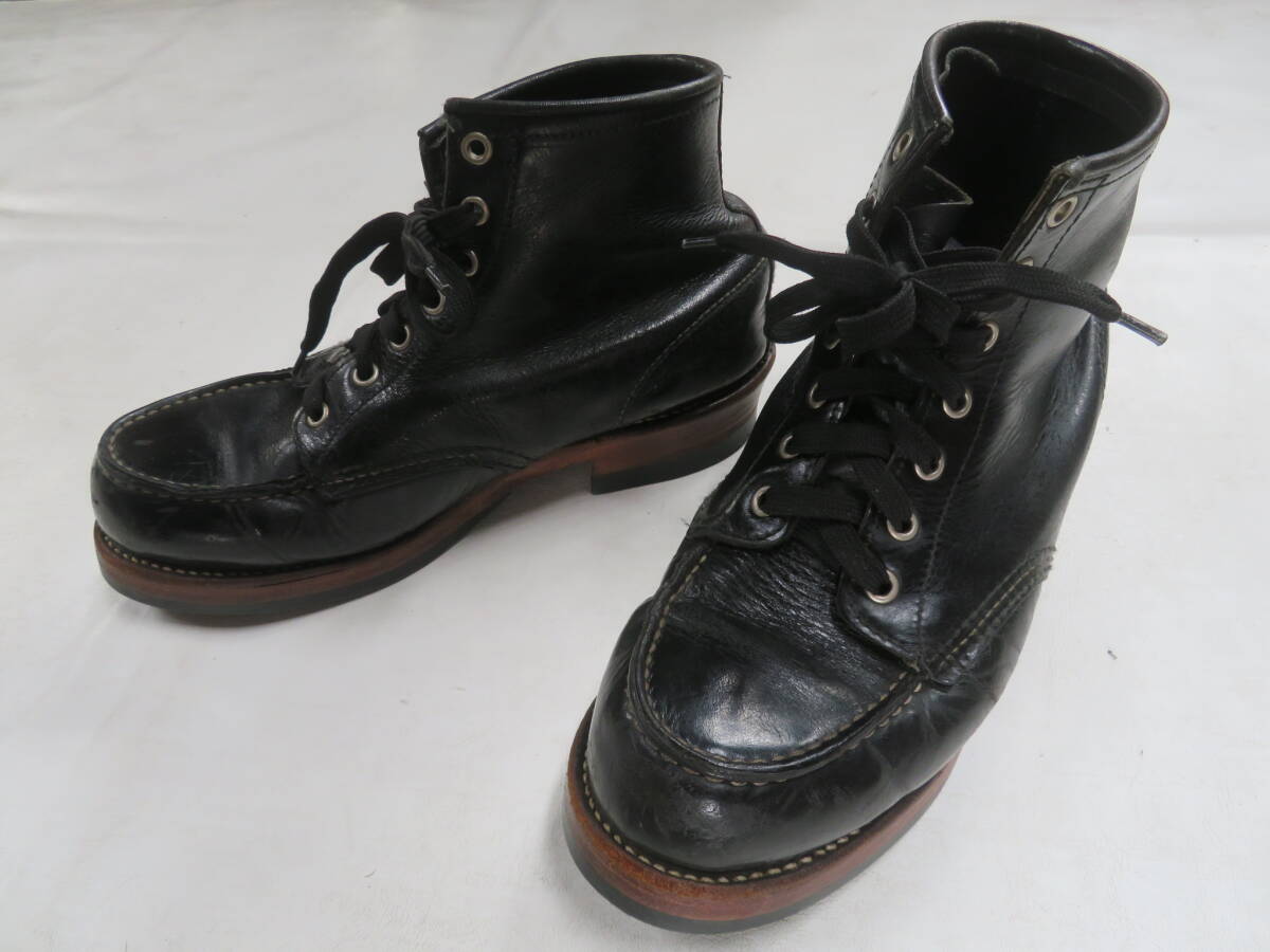 Red Wing Irish setter 8179 black 10E feather tag custom double leather mid sole & Vibram sole Vintage 