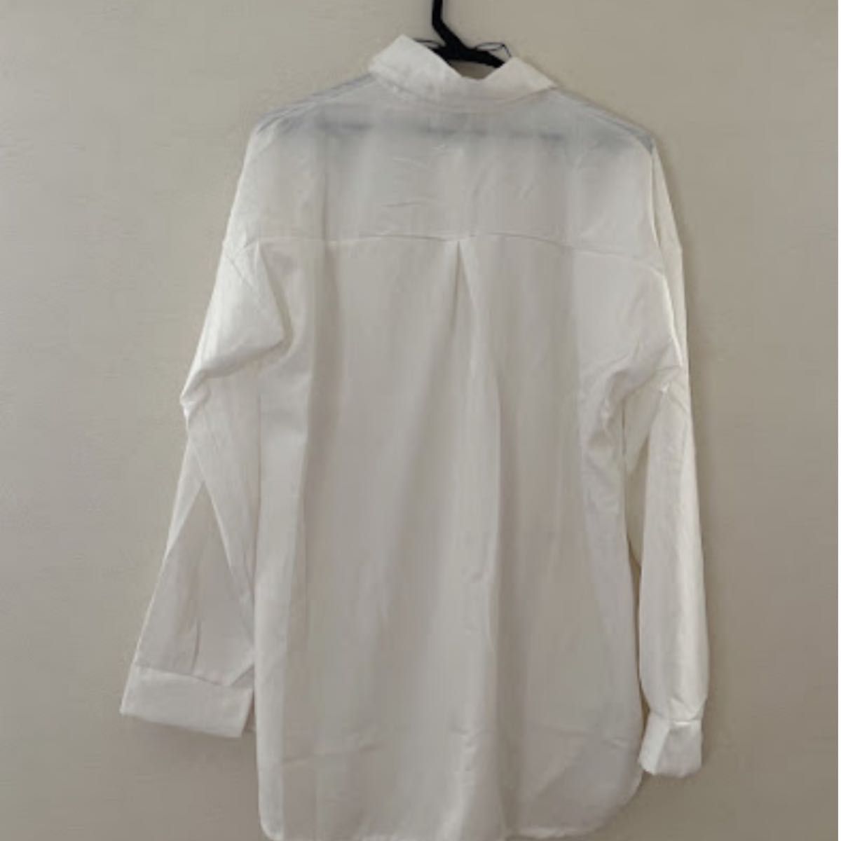 長袖 春 白シャツ 定番 レディース 無地 オーバーサイズ ブラウス 大人気 XL