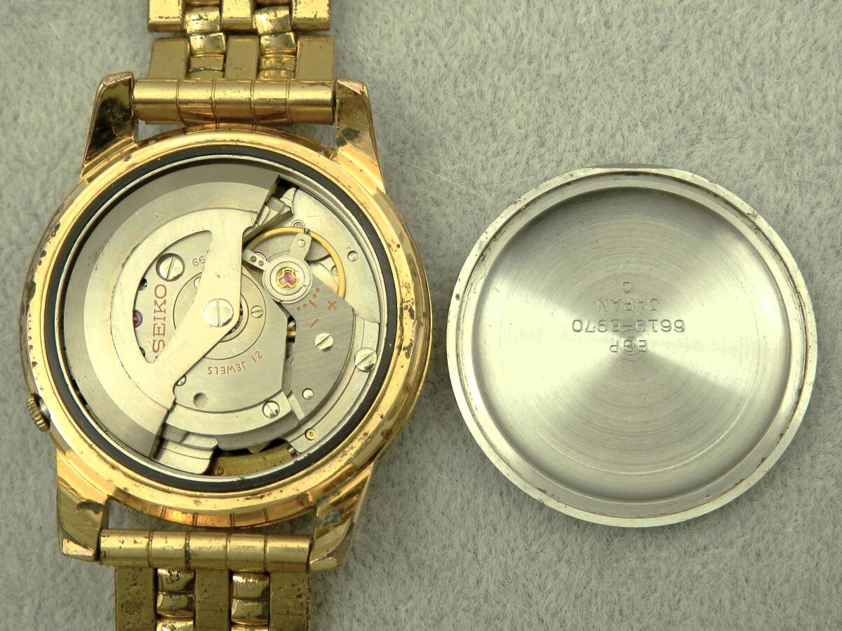 Seiko Sports Matic 21ｊ 6619Ａ ＡＴ 腕時計 約86ｇ 稼働現状品 売り切りの画像7