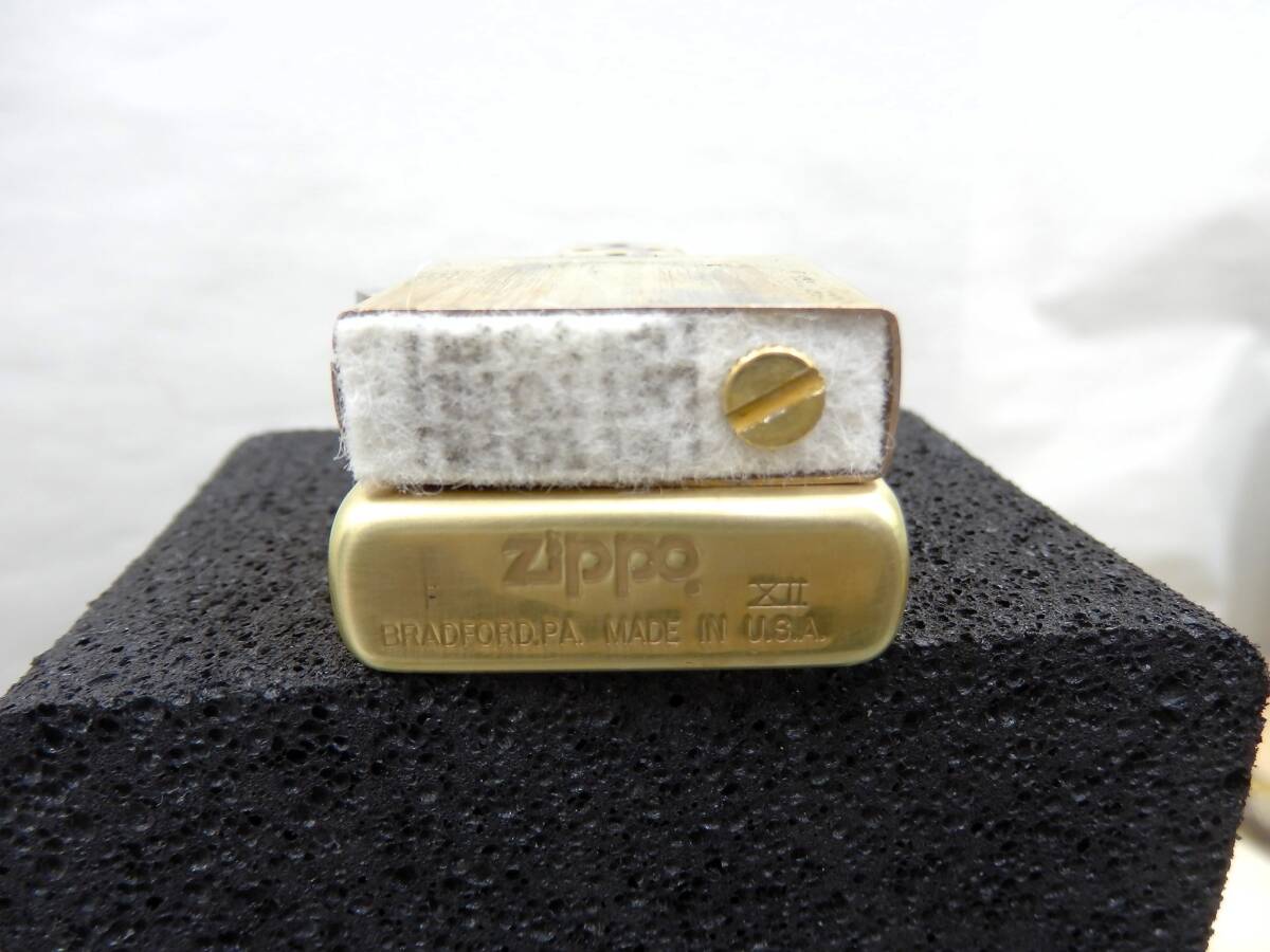 ZIPPO 1996年製 SOLID BRASS オイルライター 約59.6ｇ 着火現状品 売り切りの画像4