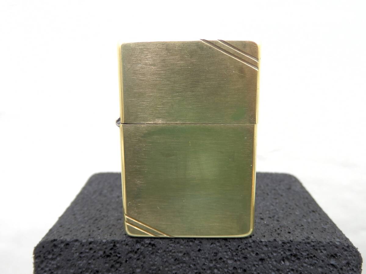 ZIPPO 1996年製 アーマー 真鍮製 オイルライター 約58.4ｇ 着火現状品 売り切り_画像1