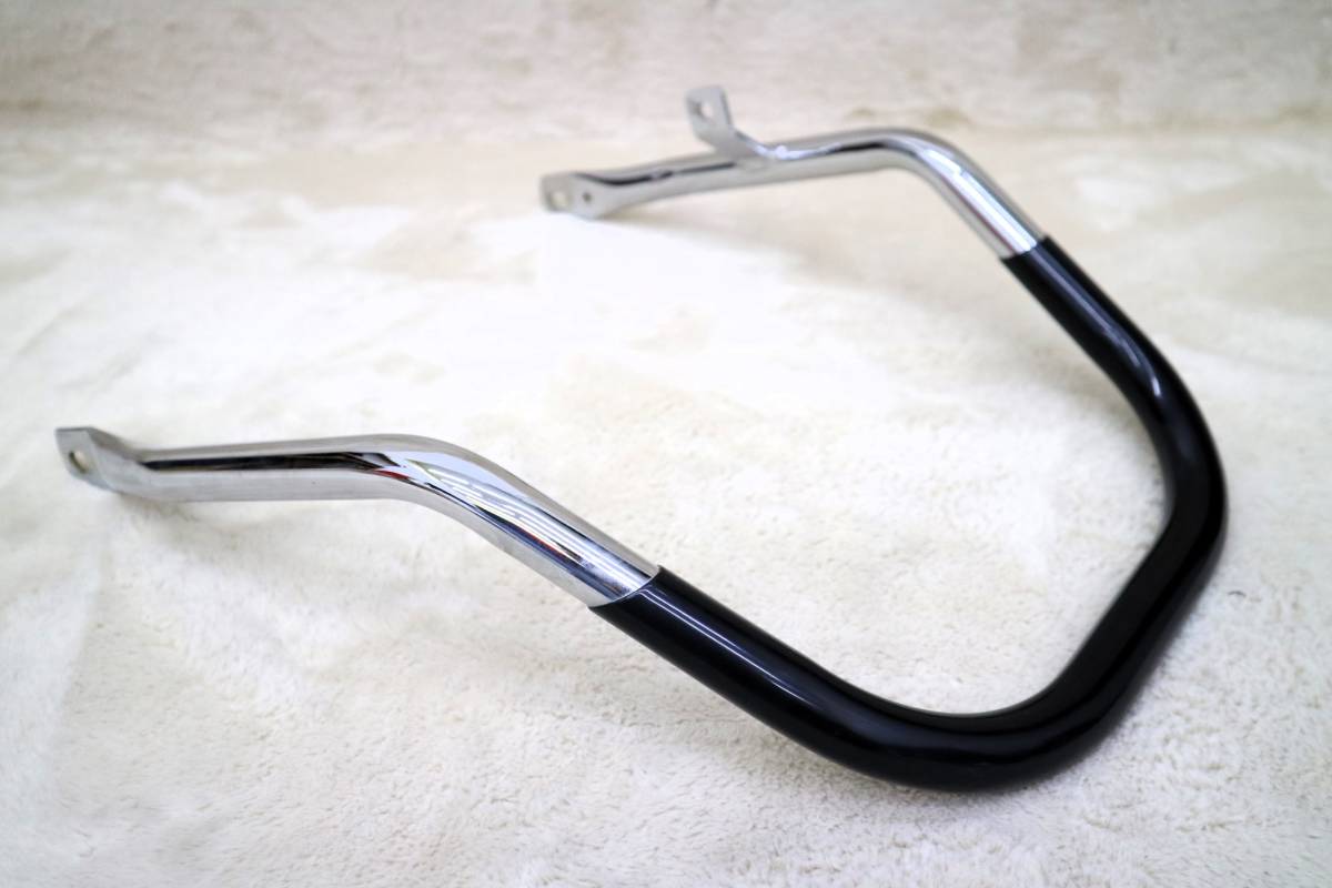 Z400FX tandem bar plating × black / black rubber to coil round Z550FX Z400J Z500FX grab bar 